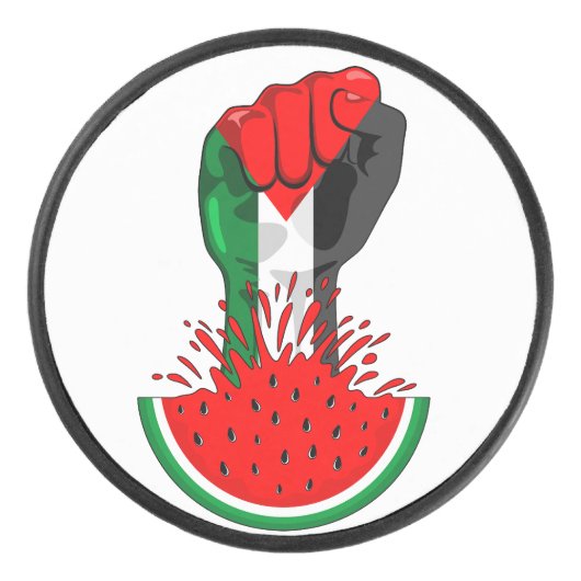 Palestijnse verzetsstrijders steken de kop op in W Hockey Puck (Voorkant)