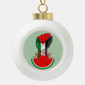 Palestijnse verzetsstrijders steken de kop op in W Keramische Bal Ornament (Voorkant)