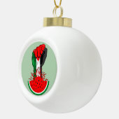 Palestijnse verzetsstrijders steken de kop op in W Keramische Bal Ornament (Rechts)