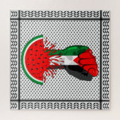 Palestijnse verzetsstrijders steken de kop op in W Legpuzzel (Horizontaal)