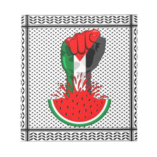 Palestijnse verzetsstrijders steken de kop op in W Notitieblok (Voorkant)