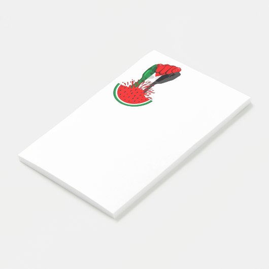 Palestijnse verzetsstrijders steken de kop op in W Post-it® Notes (Schuin)