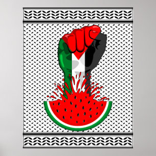 Palestijnse verzetsstrijders steken de kop op in W Poster