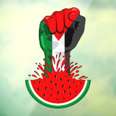 Palestijnse verzetsstrijders steken de kop op in W Raamsticker (Vel 3)