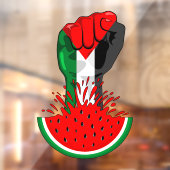 Palestijnse verzetsstrijders steken de kop op in W Raamsticker (Vel 2)