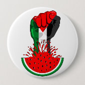 Palestijnse verzetsstrijders steken de kop op in W Ronde Button 4,0 Cm (Voorkant)