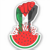 Palestijnse verzetsstrijders steken de kop op in W Sticker (Voorkant)