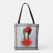 Palestijnse verzetsstrijders steken de kop op in W Tote Bag (Achterkant)