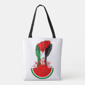 Palestijnse verzetsstrijders steken de kop op in W Tote Bag (Achterkant)