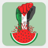Palestijnse verzetsstrijders steken de kop op in W Vierkante Sticker (Voorkant)