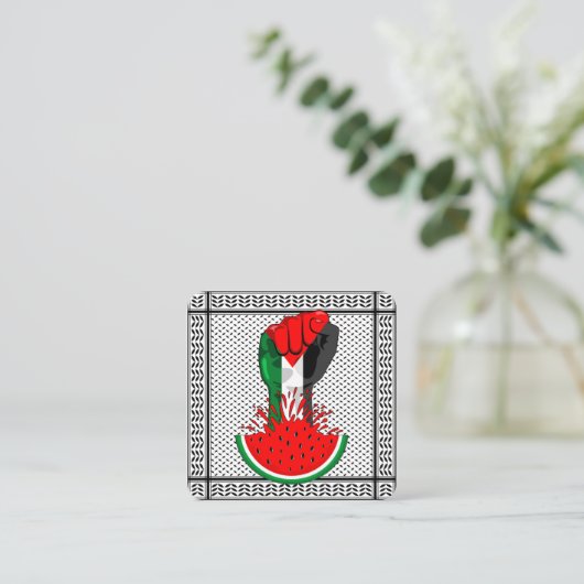 Palestijnse verzetsstrijders steken de kop op in W Vierkante Visitekaartje (Staand voorkant)