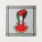 Palestijnse verzetsstrijders steken de kop op in W Wandkleed (Voorkant)