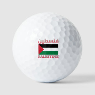 Palestijnse vlag ف س ط ن Arabisch en Engels WordAr Golfballen