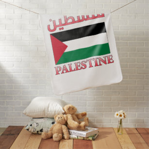 Palestijnse vlag ف س ط ن Arabisch en Engels WordAr Inbakerdoek