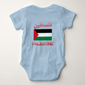 Palestijnse vlag ف س ط ن Arabisch en Engels WordAr Romper (Achterkant)