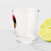 Palestijnse vlag ف س ط ن Arabisch en Engels WordAr Shot Glas (Rechts)