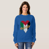 Palestijnse vlag ف س ط ن Arabisch en Engels WordAr Trui (Voorkant volledig)