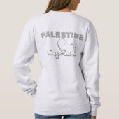 Palestijnse Vlag Bloemige Dames Sweatshirt (Achterkant)