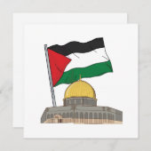 Palestijnse vlag boven de Rotskoepel Kaart (Voorkant / Achterkant)