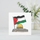 Palestijnse vlag boven de Rotskoepel Kaart (Staand voorkant)
