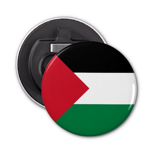 Palestijnse vlag button flesopener (Voorkant)