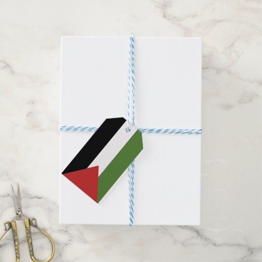 Palestijnse vlag cadeaulabel (Met Touw)