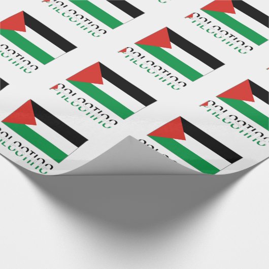 Palestijnse vlag cadeaupapier (Hoek)