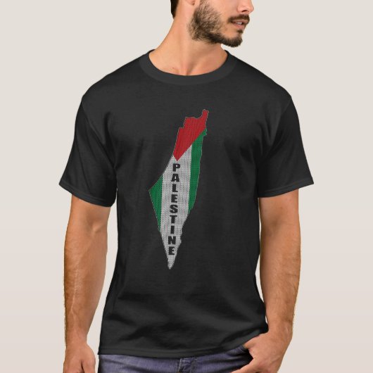 Palestijnse vlag en kaart Palestina Pride Cool T-shirt (Voorkant)