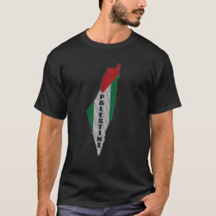 Palestijnse Vlag En Landkaart Palestina Trots Cool T-shirt