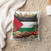 Palestijnse vlag en monumenten kussen (Deken)