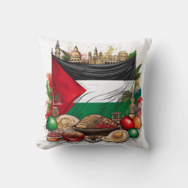 Palestijnse vlag en monumenten kussen