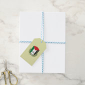 Palestijnse vlag en olijftakken cadeaulabel (Met Touw)