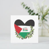 Palestijnse vlag en olijftakken kaart (Staand voorkant)