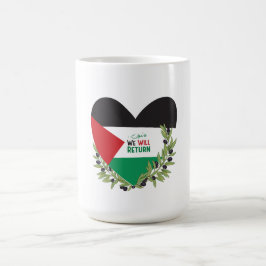 Palestijnse vlag en olijftakken koffiemok