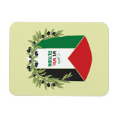 Palestijnse vlag en olijftakken magneet (Horizontaal)