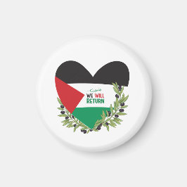 Palestijnse vlag en olijftakken magneet