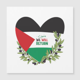 Palestijnse vlag en olijftakken magnetische uitnodiging