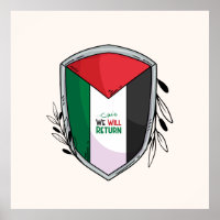 Palestijnse vlag en olijftakken