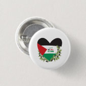 Palestijnse vlag en olijftakken ronde button 3,2 cm (Voorkant /achterkant)
