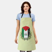 Palestijnse vlag en olijftakken schort (Gedragen)