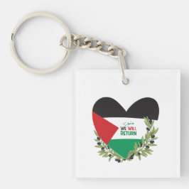 Palestijnse vlag en olijftakken sleutelhanger