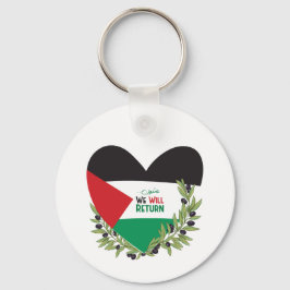 Palestijnse vlag en olijftakken sleutelhanger