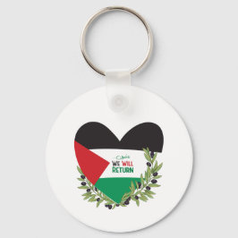 Palestijnse vlag en olijftakken sleutelhanger