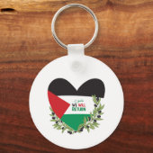 Palestijnse vlag en olijftakken sleutelhanger (Voorkant)