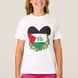 Palestijnse vlag en olijftakken t-shirt