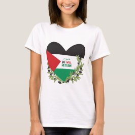 Palestijnse vlag en olijftakken t-shirt