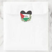 Palestijnse vlag en olijftakken vierkante sticker (Tas)