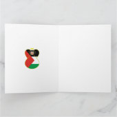 Palestijnse vlag engel kerst gepersonaliseerd kaart (Binnen)