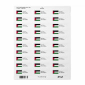Palestijnse vlag etiket (Full Sheet)