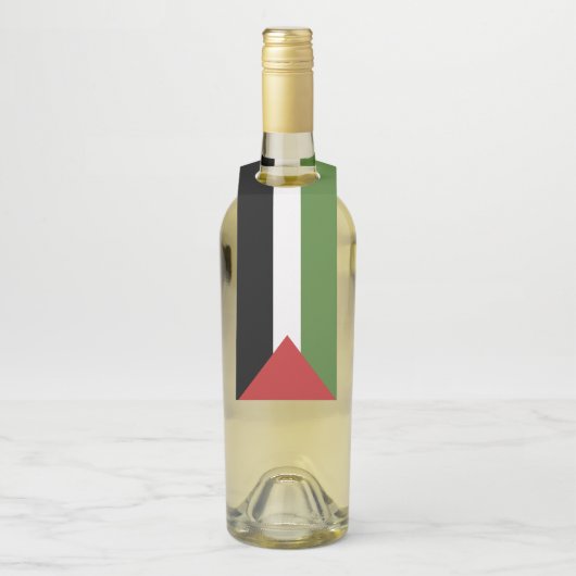 Palestijnse vlag flessenhanger (Op fles)